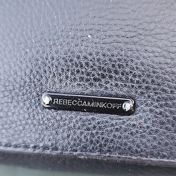 Rebecca Minkoff Love Chevron Quilt Black Leather Crossbody Bag - Picture 12 of 14